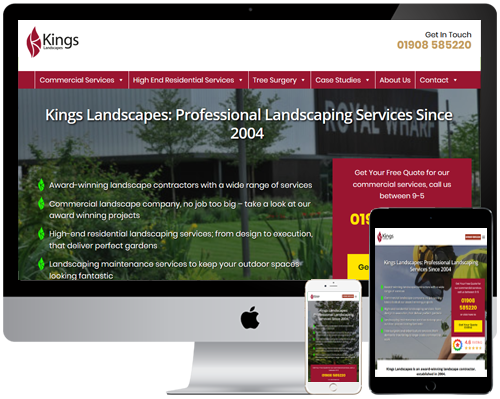 Kings Landscapes Web, PPC and SEO Project